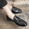 Large Size Men's Slip-On Tassel Loafers Business Leather Shoes For Men